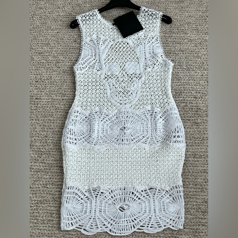 Philipp Plain Couture Crochet Dress Size M